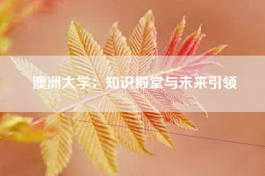 澳洲大学：知识殿堂与未来引领