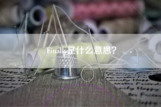 Finally是什么意思？