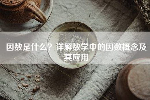 因数是什么？详解数学中的因数概念及其应用