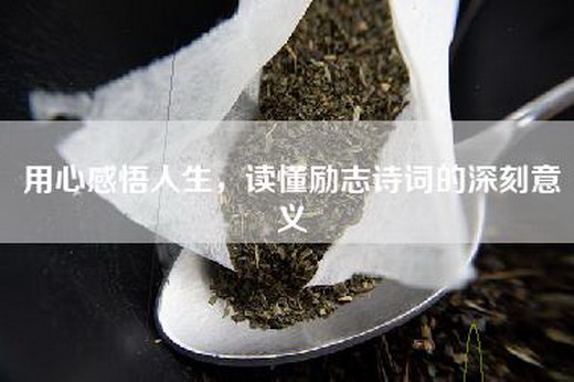 用心感悟人生，读懂励志诗词的深刻意义