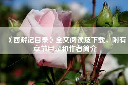 《西游记目录》全文阅读及下载，附有章节目录和作者简介