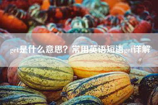 get是什么意思？常用英语短语get详解