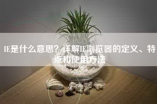 IE是什么意思？详解IE浏览器的定义、特点和使用方法