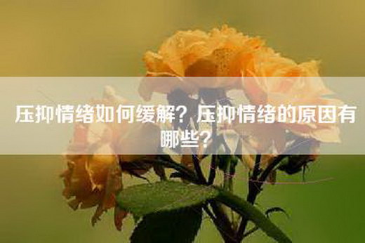 压抑情绪如何缓解？压抑情绪的原因有哪些？