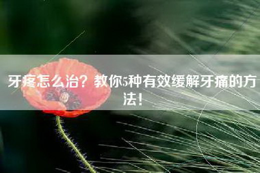 牙疼怎么治？教你5种有效缓解牙痛的方法！