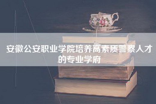 安徽公安职业学院培养高素质警察人才的专业学府