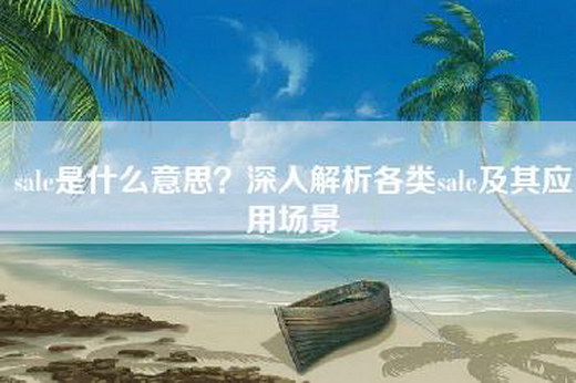 sale是什么意思？深入解析各类sale及其应用场景