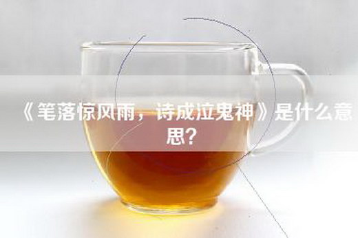 《笔落惊风雨，诗成泣鬼神》是什么意思？