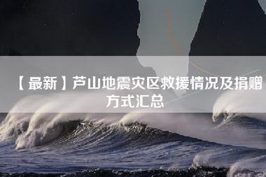 【最新】芦山地震灾区救援情况及捐赠方式汇总