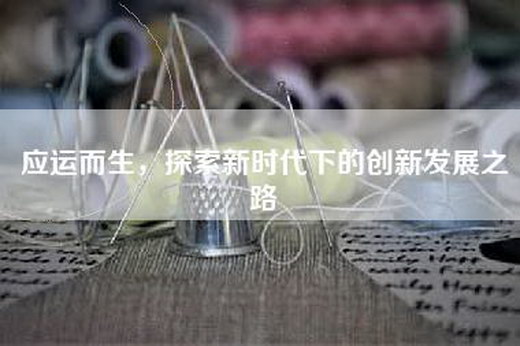 应运而生，探索新时代下的创新发展之路