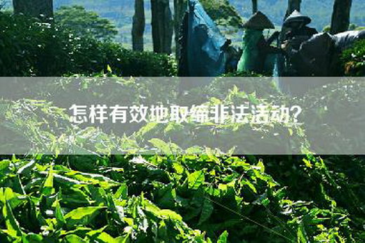 怎样有效地取缔非法活动？