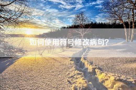 如何使用符号修改病句？