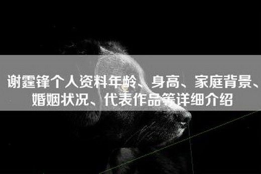 谢霆锋个人资料年龄、身高、家庭背景、婚姻状况、代表作品等详细介绍