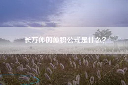 长方体的体积公式是什么？