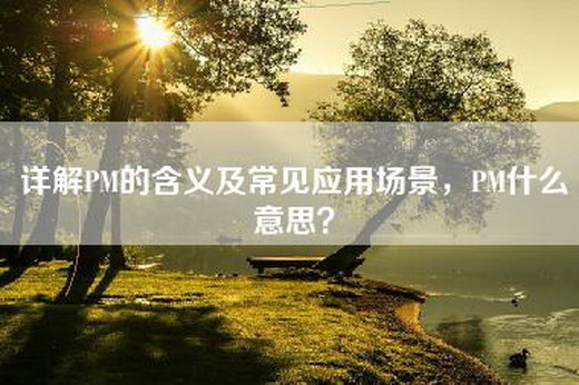 详解PM的含义及常见应用场景，PM什么意思？