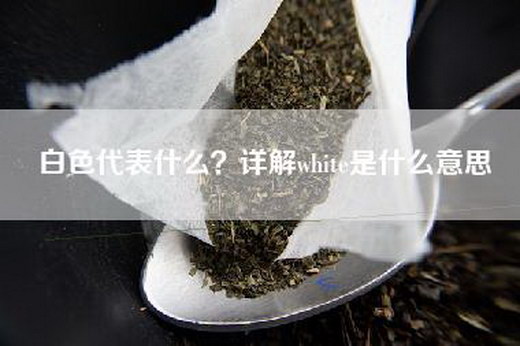 白色代表什么？详解white是什么意思